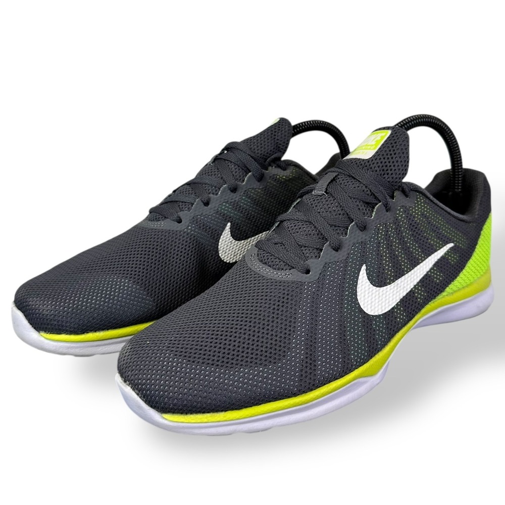 Nike In-Season TR 6 Womens Size 9.5 Gray Bright Green Training Running Shoe